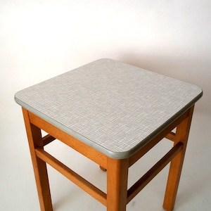 Mid century plant table, plant bench, side table formica, Germany 1960s mid century modern interior small furniture, indoor plant stand