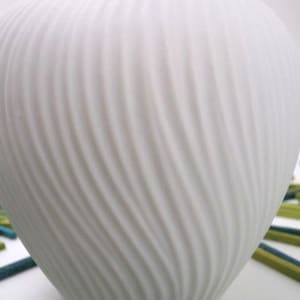 Vintage bisque vase Jaeger West Germany, mid century biscuit porcelain vase, white unglazed porcelain vase, white china vase mcm WGP 60s 70s