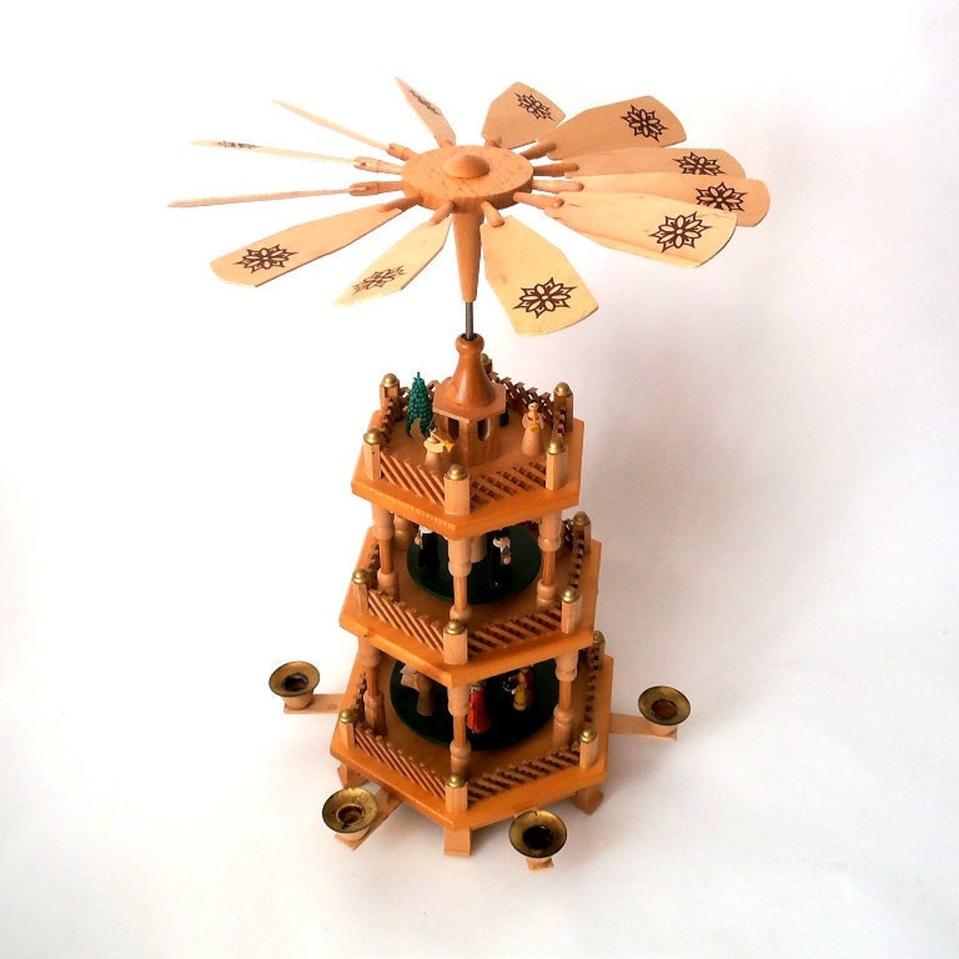 Traditional German Christmas Pyramid Handcrafted Natural Etsy