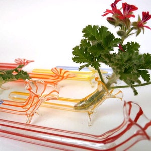 Solifleur table glass vase Lauscha, mcm German table glass vase, colored glass vase, mid century modern glass vase, wedding table glass vase
