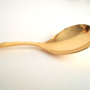 Gold sugar and cream spoons, rose flatware, gold wedding flatware, rose decor spoons, small spoons, gold flatware, hildesheimer rose image 8