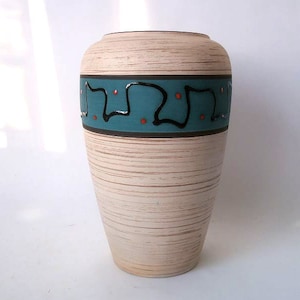 Vintage 60s ceramic vase, entrance area vase, 60s ceramic medium sized vase, mid century floor vase, west german pottery clay vase, 60s vase