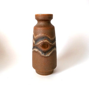 Vintage fat lava vase brown blue gray, mid century fat lava vase, german pottery, space atomic age vase wgp, vintage ceramic 70s 60s