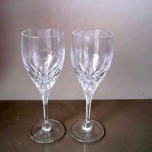 Vintage lead crystal wine glasses, mid century stem wine glass set of 2 stem glasses Nachtmann wine glasses, mcm German  glas, mcm wine glas