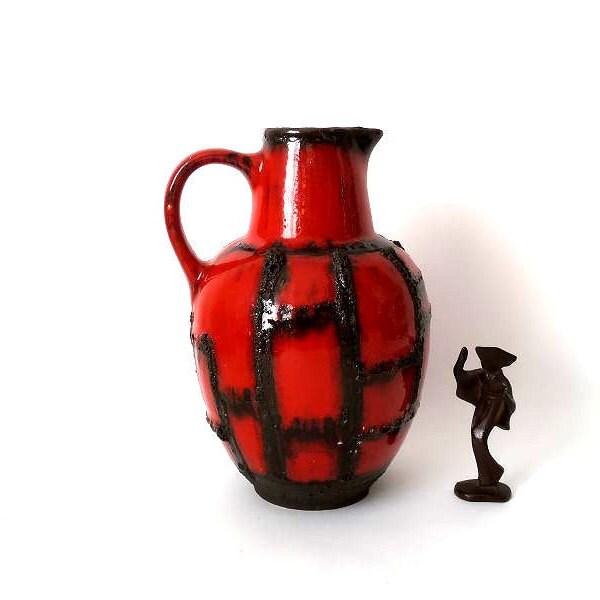 Vintage Fat Lava Vase, Ruscha Costa Mid Century Jug, West German Pottery, Space Age Wgp, Atomic Vintage Ceramic 70S