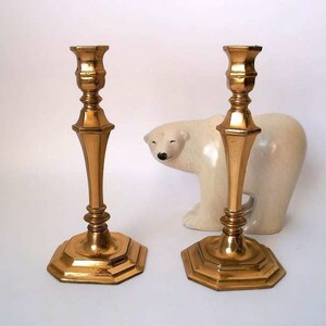 Vintage brass candle holder set, mid century brass candle holder, boho brass candle stick holder set of 2, hollywood regency candle holders