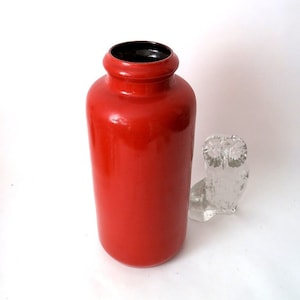 XL Vintage red ceramic floor vase, Bay entrance area vase, 60s ceramic floor vase, mid century floor vase, west German pottery ceramic vase