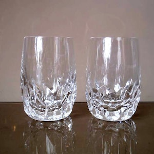 Vintage lead crystal short glasses, mid century lead crystal shot glasses, set of 2 Nachtmann short glasses, mcm German shot glass glas
