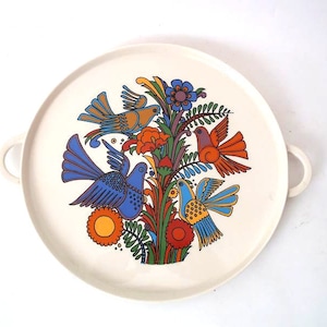 Vintage Villeroy and Boch Acapulco XL tray, mid century porcelain tray Acapulco design Christine Reuter vitro porcelain Milano serie