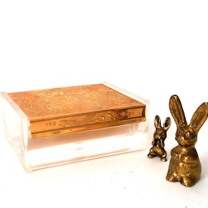WMF jewelry box with golden lid acrylic Cromargan box, 70s acrylic  jewelry box, bits and pieces box, trinket box, 70s box