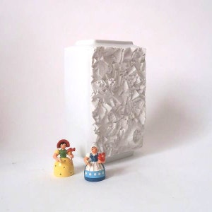 Mid century modern white bisquit vase Seltmann Vohenstrauss, bisquit + glazed porcelain vase white mcm vase, West German Pottery WGP 60s 70s