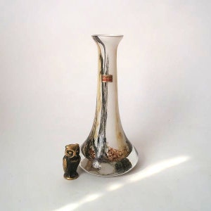 Vintage glass vase, opaline glass vases, Friedrich vase Germany, 1960s vase, mid century glass vase