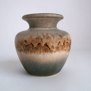 Vintage ceramic vase Scheurich 202-13, fat lava mid century modern west german pottery, space age, studio art wgp , mcm ceramic vase 70s 60s