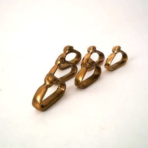 Set of brass napkin rings, mid century napkin holder, napkin holder set, vintage brass napkin holders wedding cottage chic