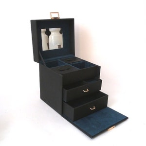 90s mid century jewelry chest, 90s box with drawers, trinket box, small storage, doll cabinet, vintage chest of drawers