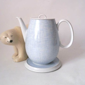Vintage tea coffee pot Thomas West Germany 50s, mid century tea pot, vintage porcelain tea pot, vintage porcelain pot coffee lover gift