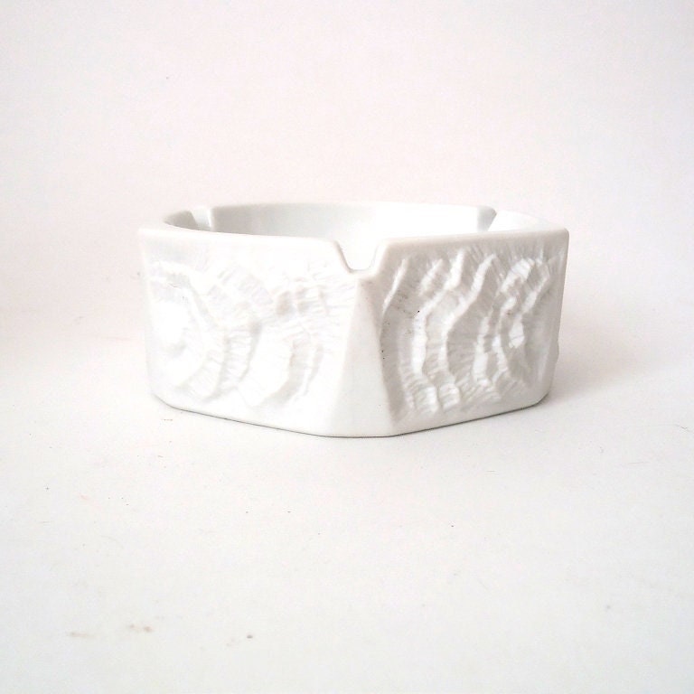 Vintage Porcelain Ashtray, Mid Century Ashtray, Made in West