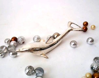 Vintage bottle opener dolphin, animal bottle opener, bar gift, rustic bar, 60s bar,  mid century figur bottle opener