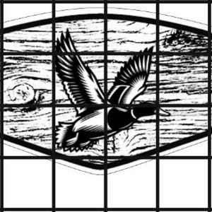Wood Grain Duck-patch, ALLEEN BESTAND, SVG-afbeelding, LIGHBURN