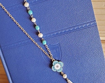 The Blue Mandala / Recycled Silverware Jewelry