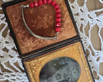 Crimson Silverware Bracelet / Recycled Silverware Jewelry