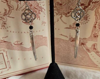 Celtic Knot & Fork Tine Earrings / Recycled Silverware Jewelry