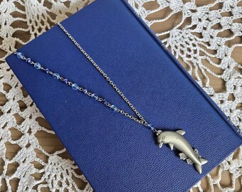 Flipper - Upcycled Dolphin Souvenir Spoon Necklace