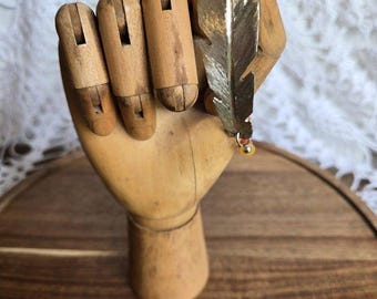 Upcycled Feather Butter Knife Bracelet / Recycled Silverware Jewelry