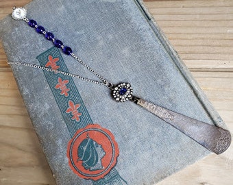 Elegance in Blue / Recycled Silverware Jewelry