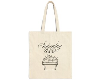 Saturday Swap Tote Bag | Cotton Canvas Market Shopping Tote
