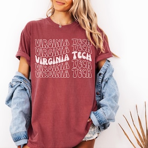 Virginia Tech Shirt Hokies College University TShirt Game Day Tee Sandman Sweater VT Minimalist Grad Graduate Gift