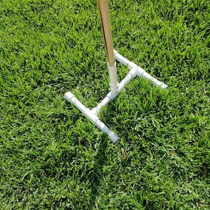 Weighted Tiki Torch Stands set of Three. Assembled, 3 Stands only. Torches not included.