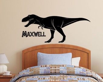 Tyrannosaurus Rex Wall Decal | Personalized with Name | Dinosaur Decor | Jurassic