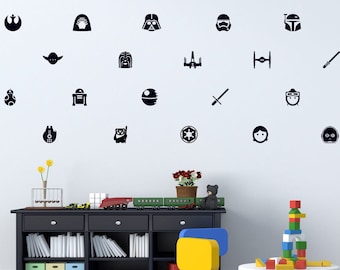 Star Wars character set Vinyl Wall Decal | Decal/Sticker Boys Decor