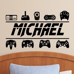 Game Controllers Personalized Wall Decal image 1
