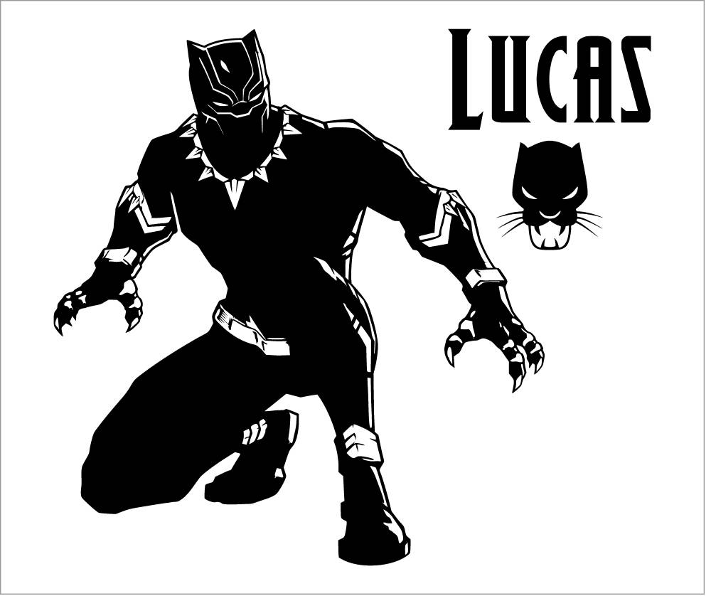 Black Panther Personalized Vinyl Wall Decal Etsy