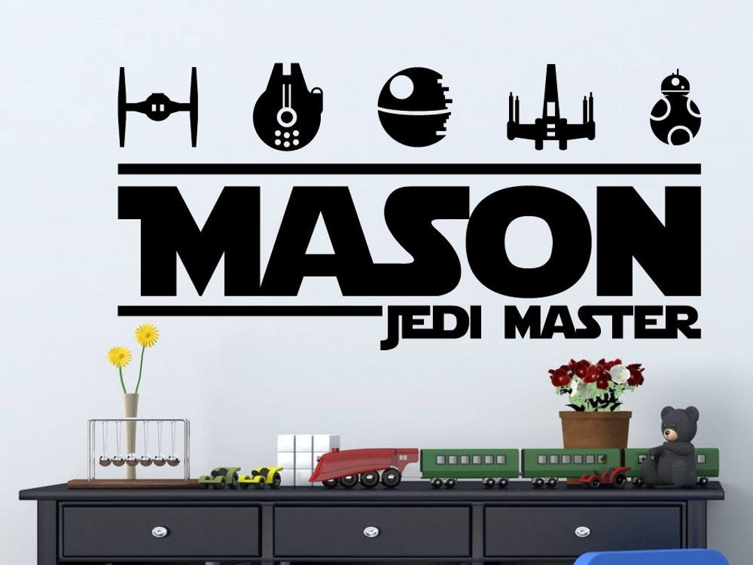 Star Wars Icons Wall Decal Personalized Name Decal/sticker Boys Decor