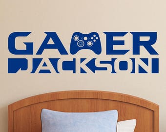 Personalized Gamer Name | Custom Vinyl Wall Decal