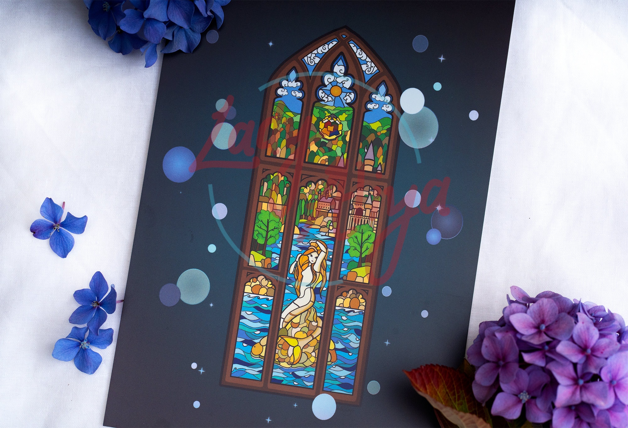 Harry Potter - Mermaid Stained Glass Print - Etsy