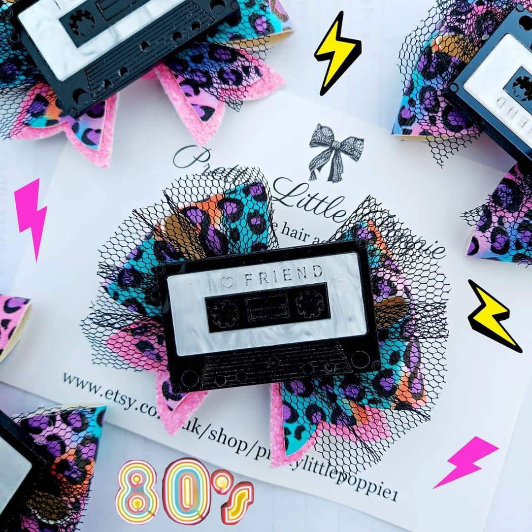 Retro 80's 90's Party Hair Bow - Etsy