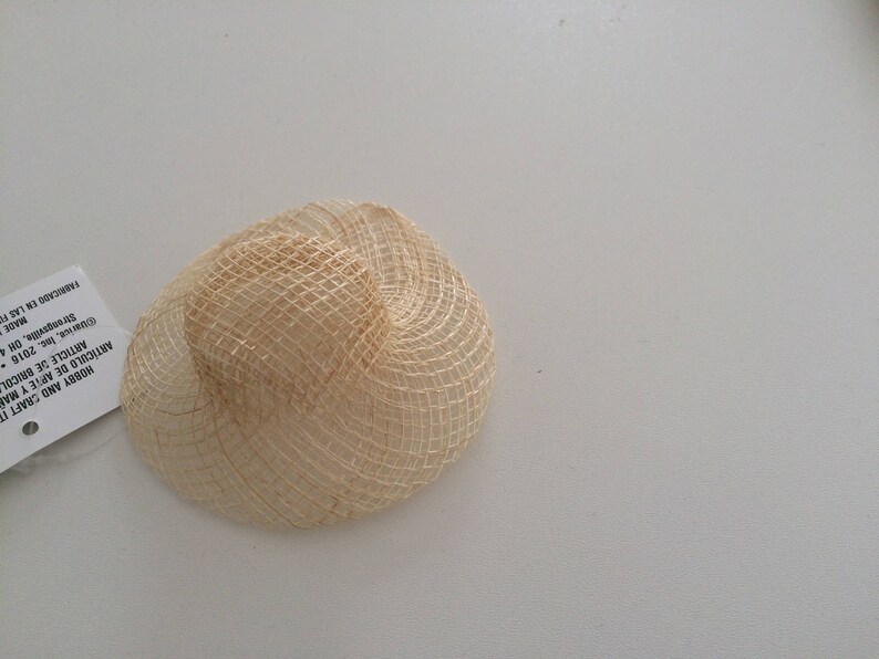 sinamay doll hat Set of 6 miniature hats cute doll hat natural sinamay miniature hat