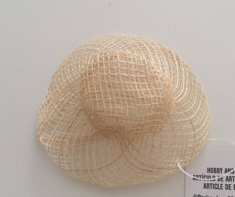 sinamay doll hat Set of 6 miniature hats cute doll hat natural sinamay miniature hat