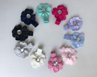 Babyschleifenclip, kleine Babyblumenclips, Kleinkind Haarspange, rutschfester Clip, Ripsband Schleifenclip, komplett gefütterter Alligatorclip