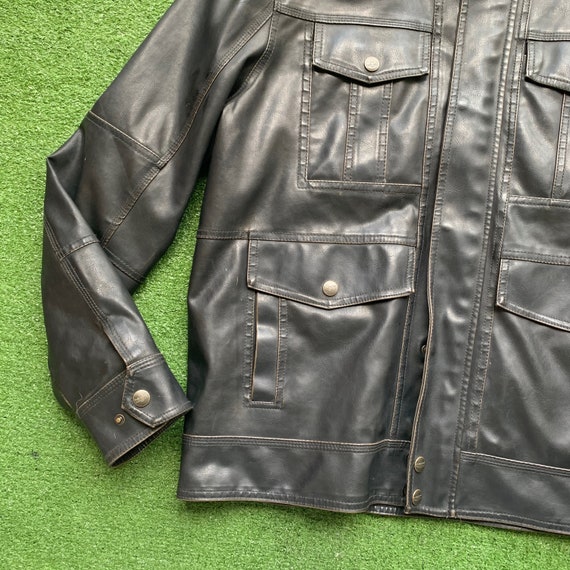 Levi’s leather vintage jacket with zippered hood - image 6