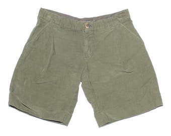 Dolce & Gabbana corduroy olive green medium length shorts