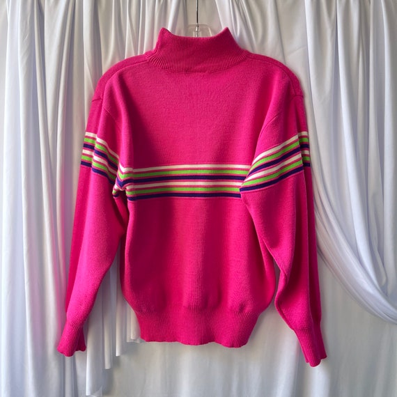 Meister 70s Hot Pink Wool Blend Turtleneck Sweater - Etsy