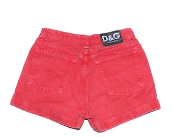 Dolce & Gabbana vintage red denim shorts