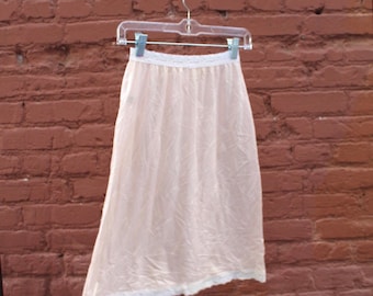 Christian Dior 80’s pink/cream silk lace slip skirt