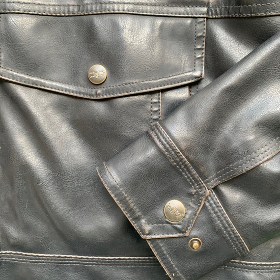 Levi’s leather vintage jacket with zippered hood - image 5