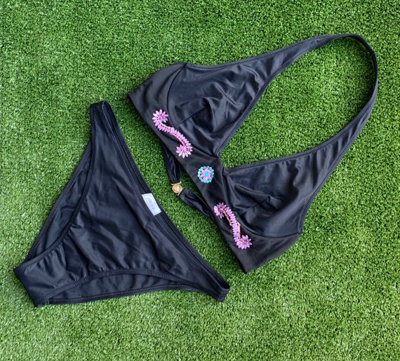 Versace IT Sequin Vintage Black 2-piece bikini set